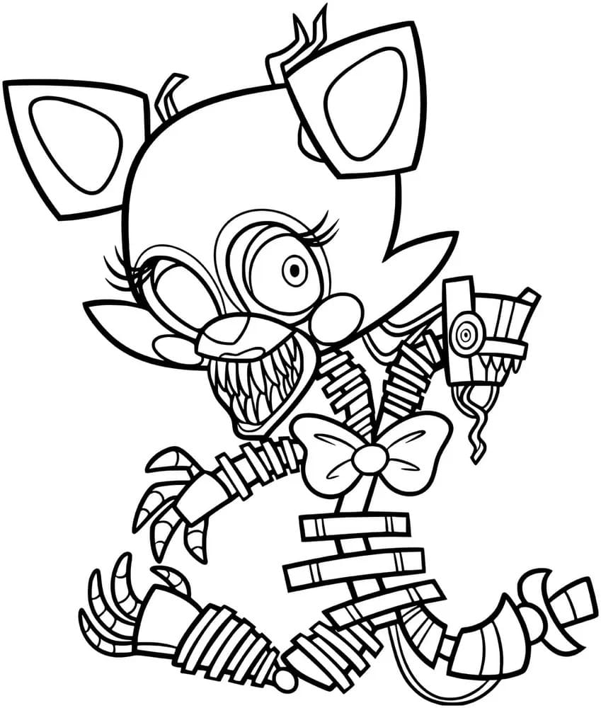 Mangle from five nights at freddys coloring page