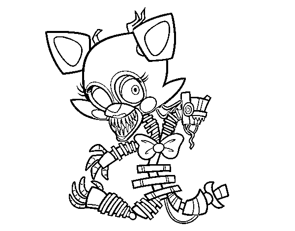 Mangle from five nights at freddys coloring page