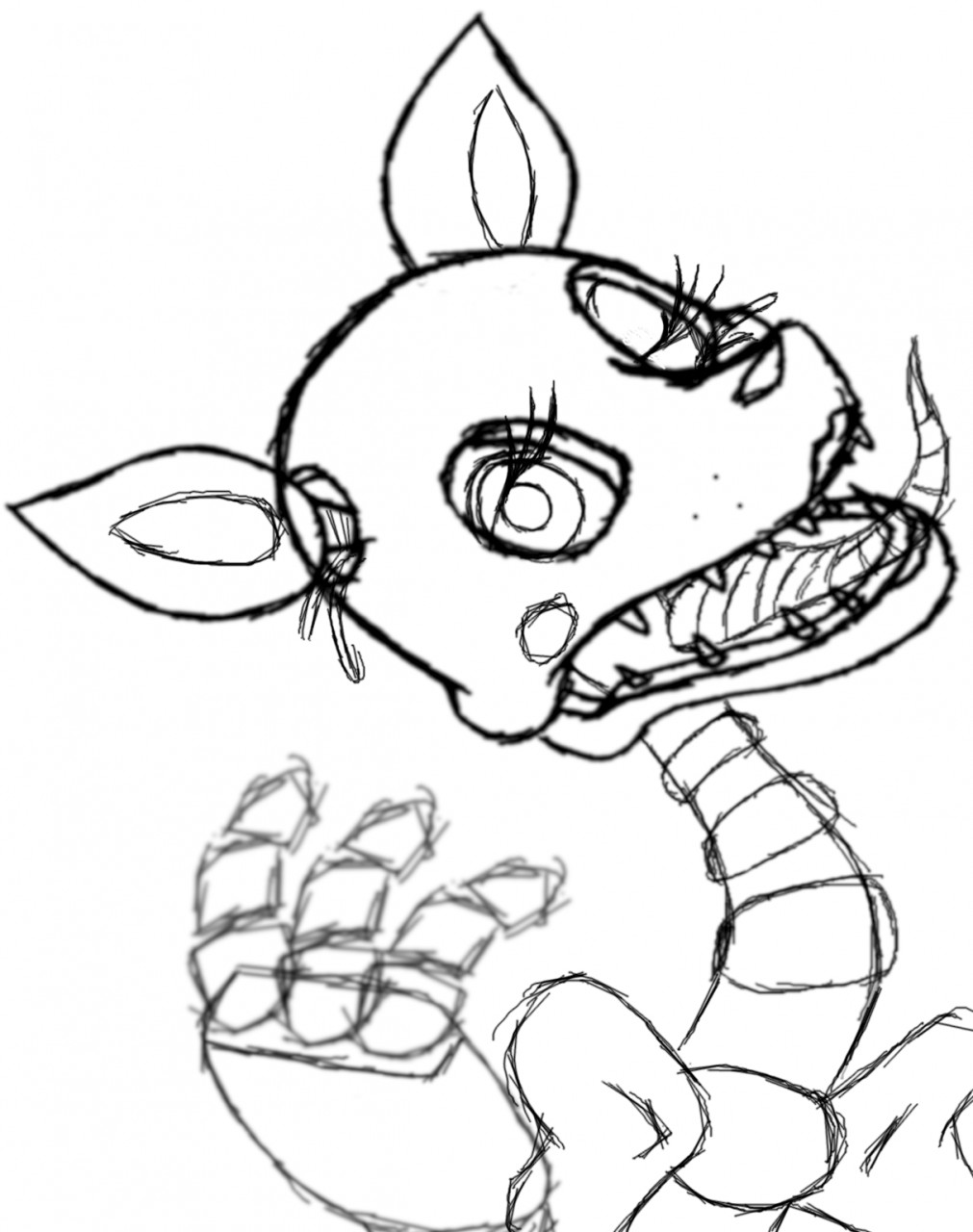The mangle beckons sketch by blacknwhitefluftail