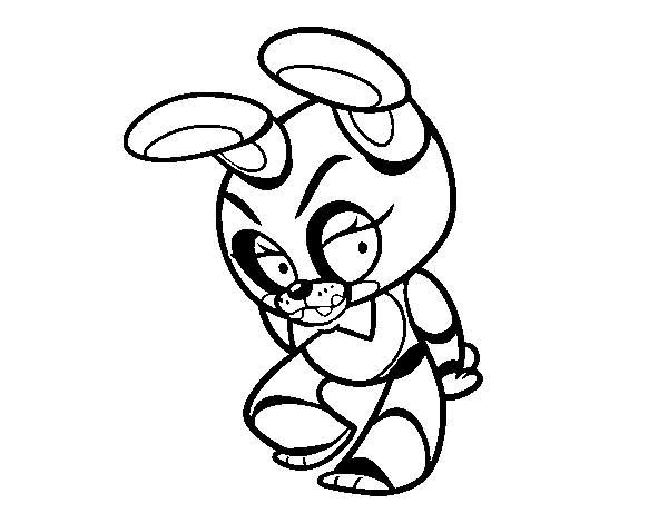 Toy bonnie from five nights at freddys coloring page