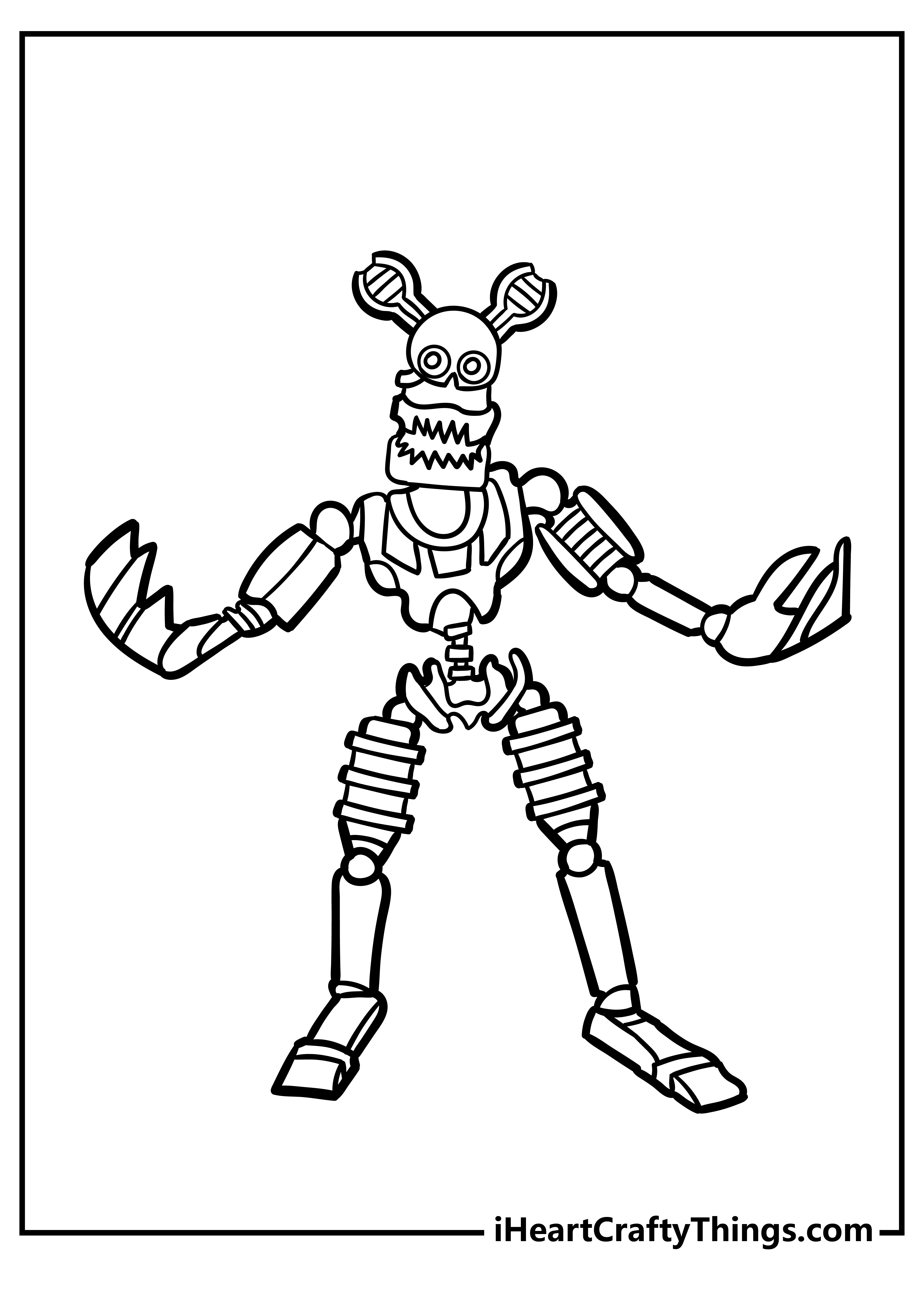Free printable five nights at freddys fnaf coloring pages