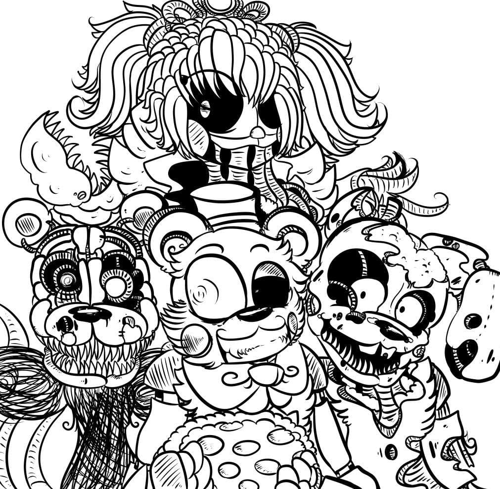 Five nights at freddys coloring pages