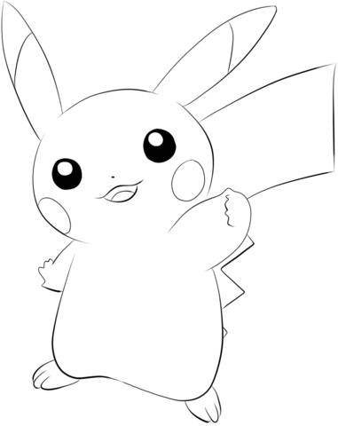Pikachu coloring pages free printable pictures