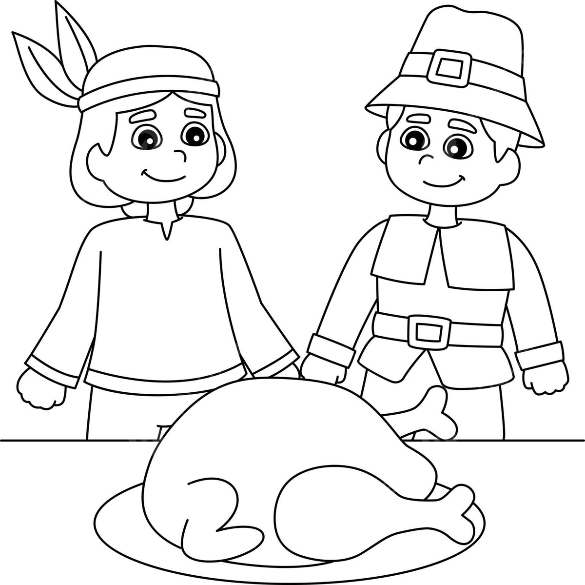 Thanksgiving pilgrim native american boy coloring coloring page graphic kids vector ring drawing kid drawing native american drawing png and vector with transparent background for free download