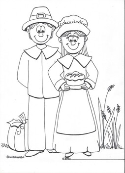 Thanksgiving pilgrimnative american and more coloring pages by noodlzart