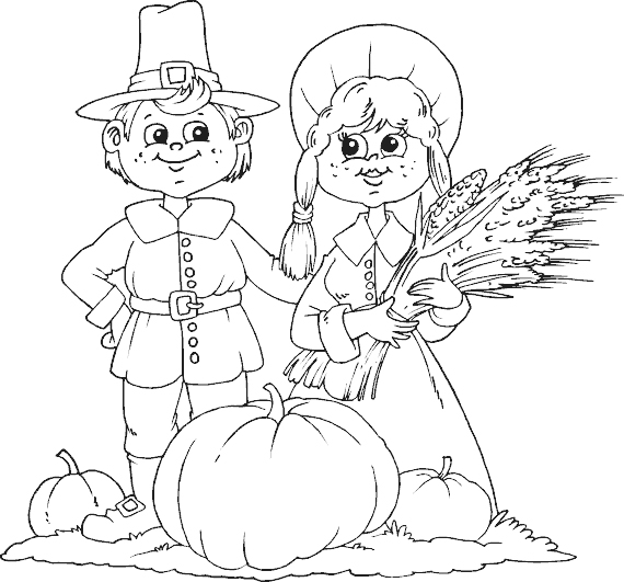 Free printable pilgrim coloring pages for kids
