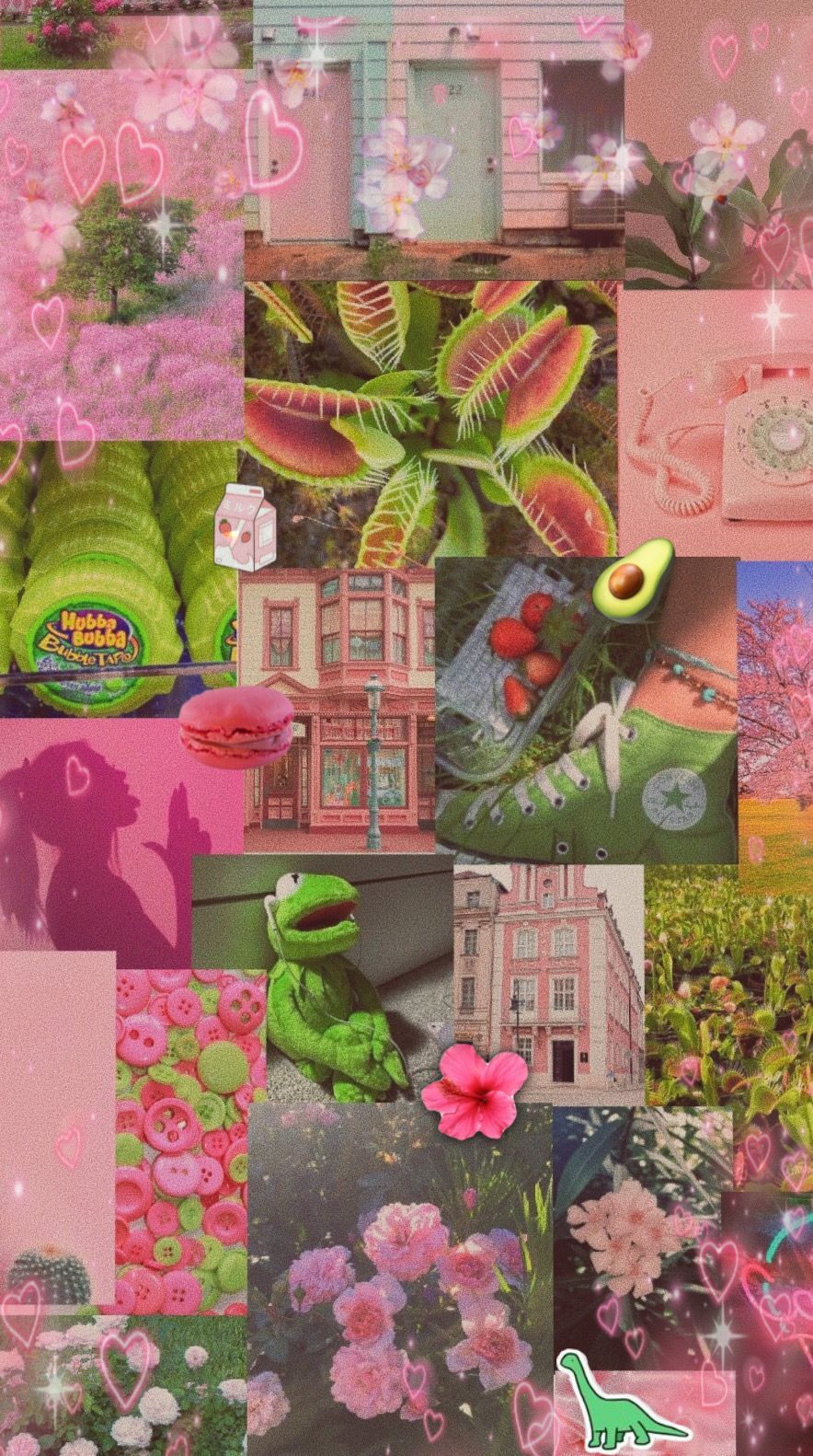 Pink and green aesthetic wallpapers
