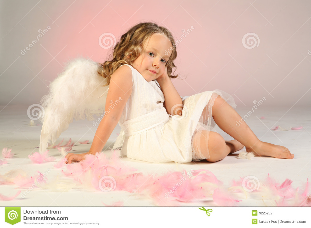 Angel pink stock photos