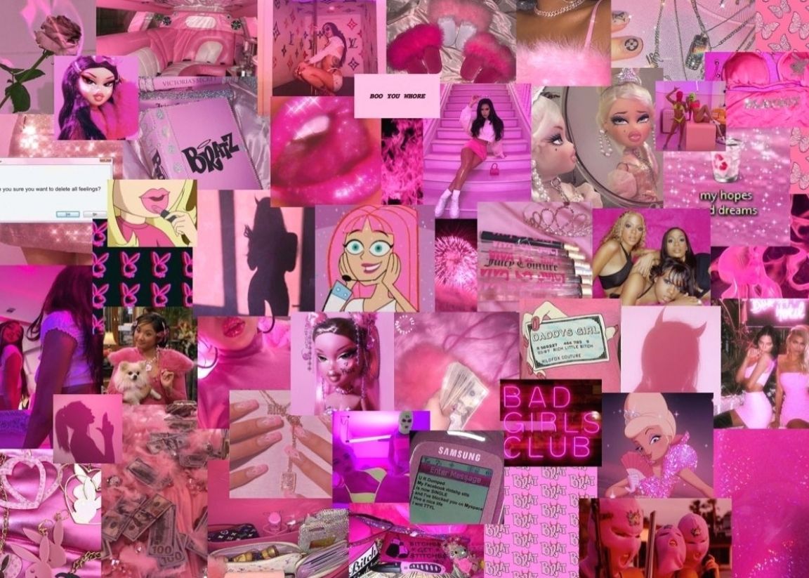 Pink baddie aesthetic laptop wallpapers