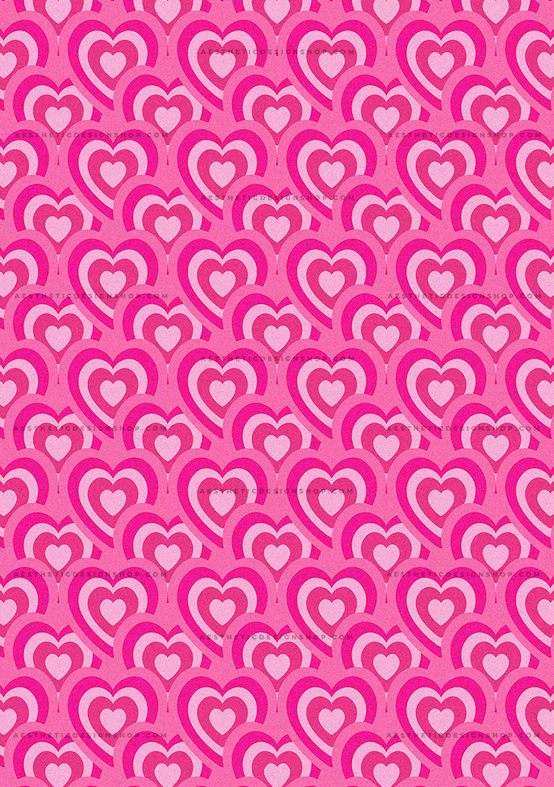 Multiple pink hearts background baddie aesthetic image for wall collage and creative projects â the aesthetic shop