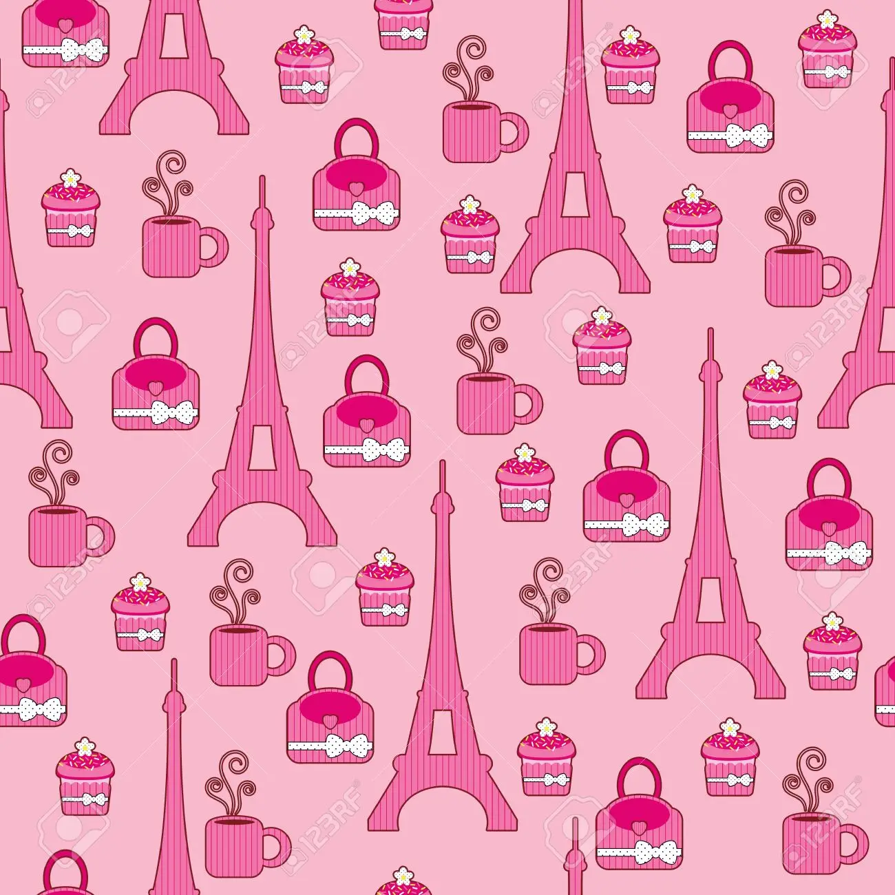 Pink bright wallpaper paris royalty free svg cliparts vectors and stock illustration image