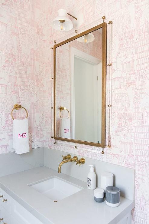 Pink paris wallpaper design ideas