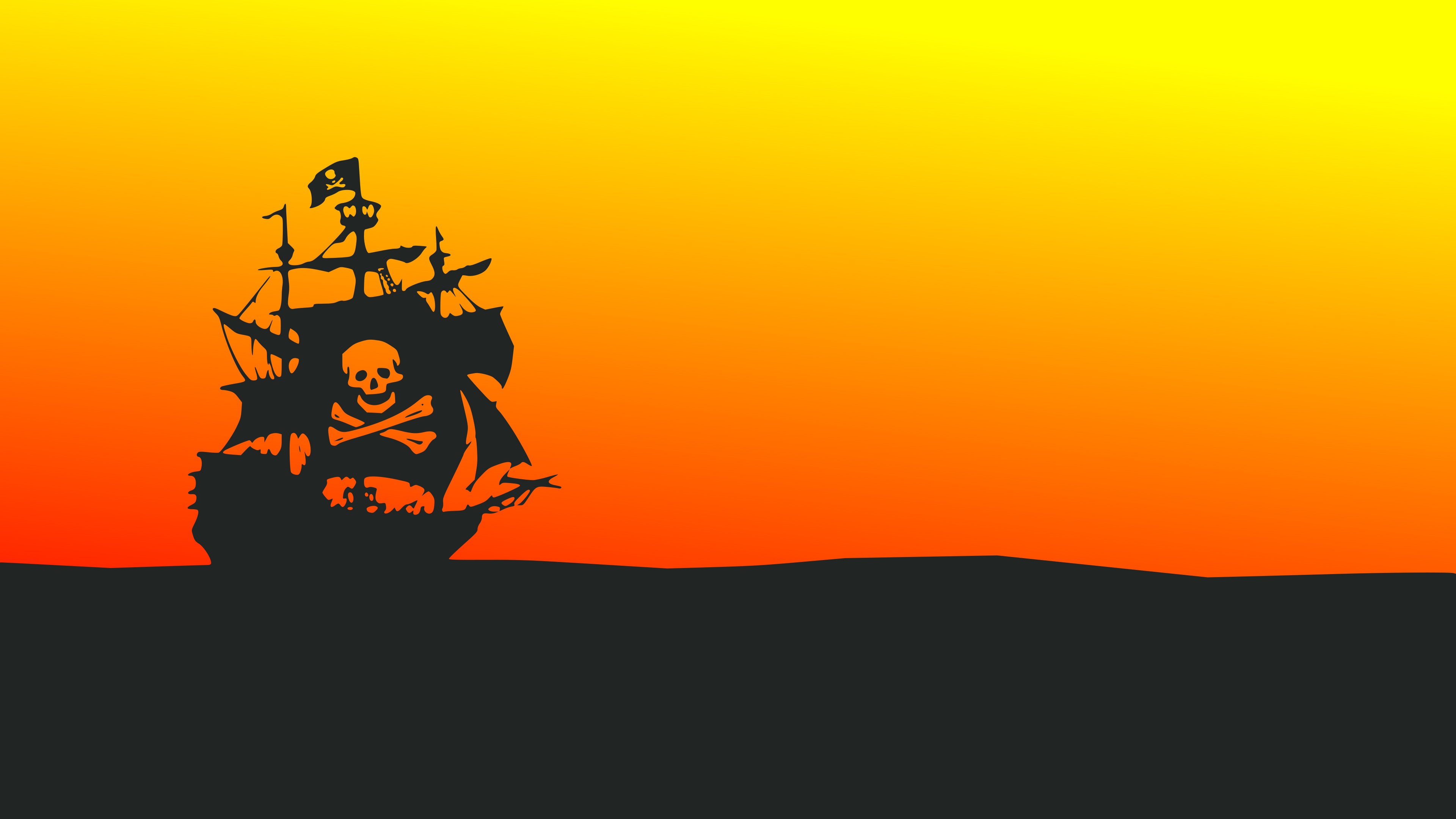 Wallpaper id pirate flag ship minimalism minimalist artist artwork digital art hd k free download