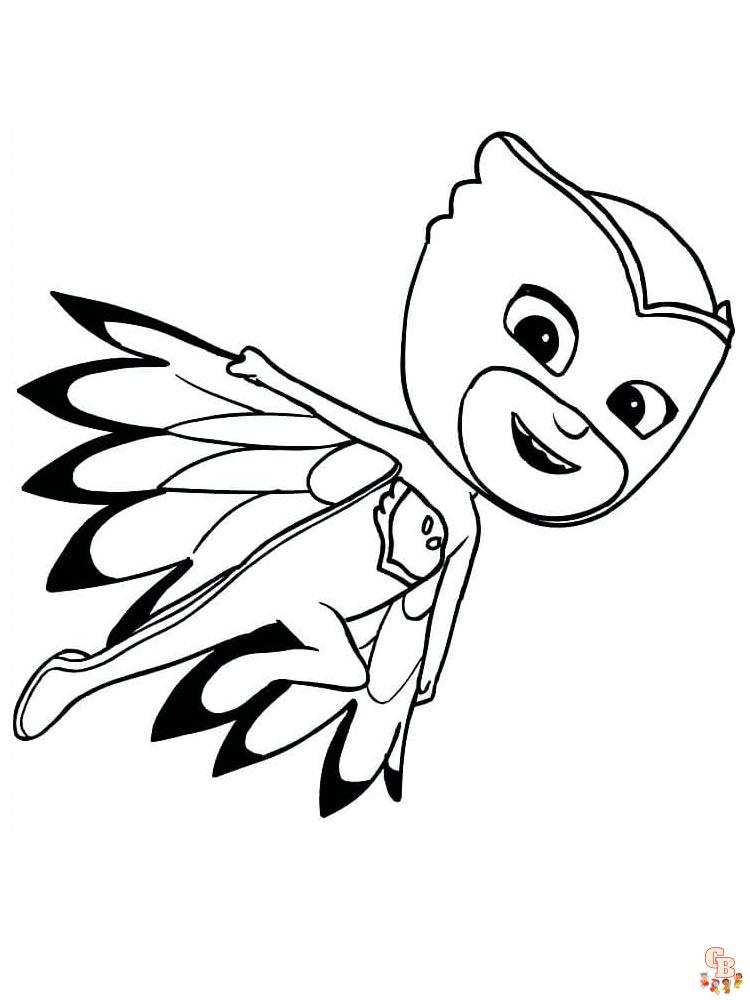 Free pj masks coloring pages for kids
