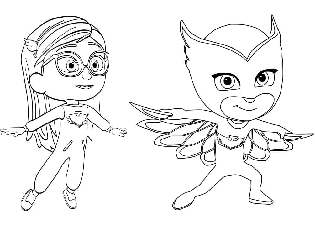 Amaya owlette pj masks coloring page