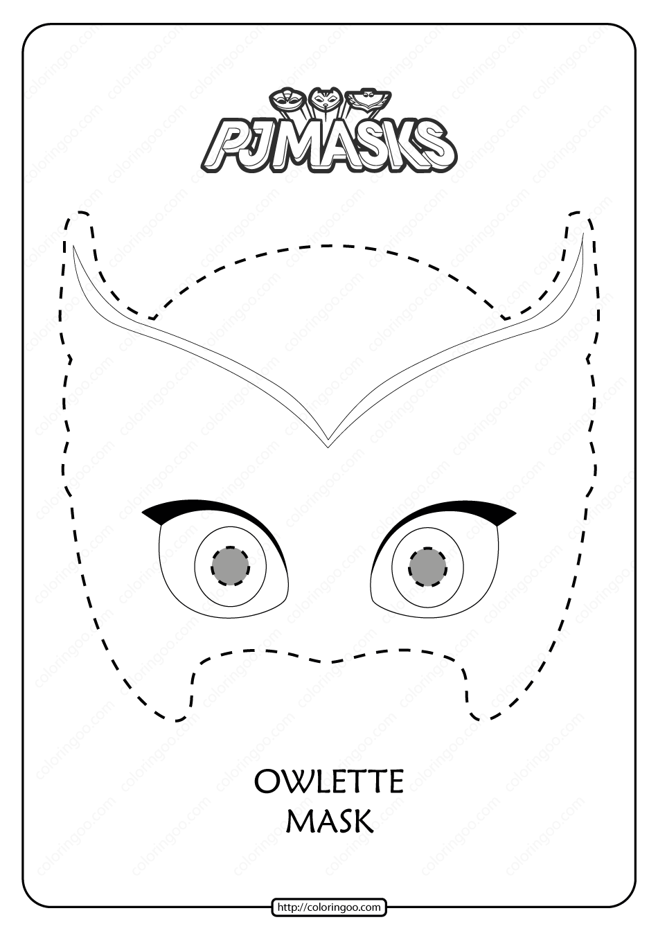 Free printable owlette pj masks coloring page
