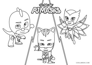 Free printable pj masks coloring pages for kids