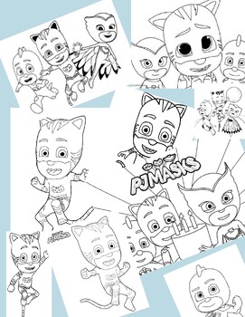Pj masks coloring pagescoloring pages for kids printable by kalidpages