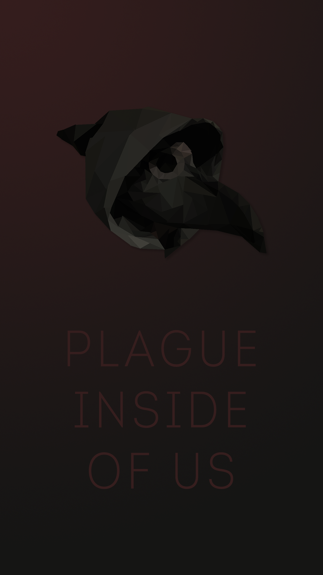 Wallpaper low poly plague doctors dark x