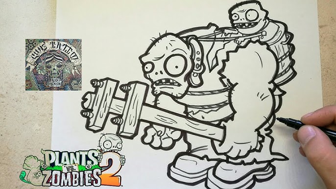 How i draw bungee zombie plants vs zombies