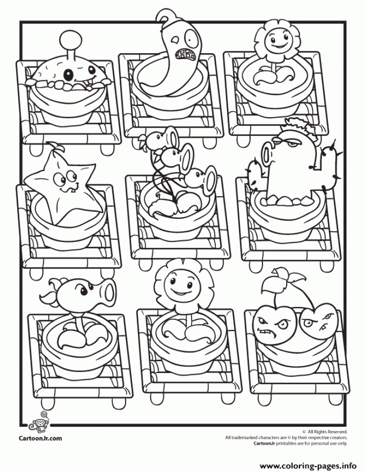 Get this plants vs zombies coloring pages to print for kids