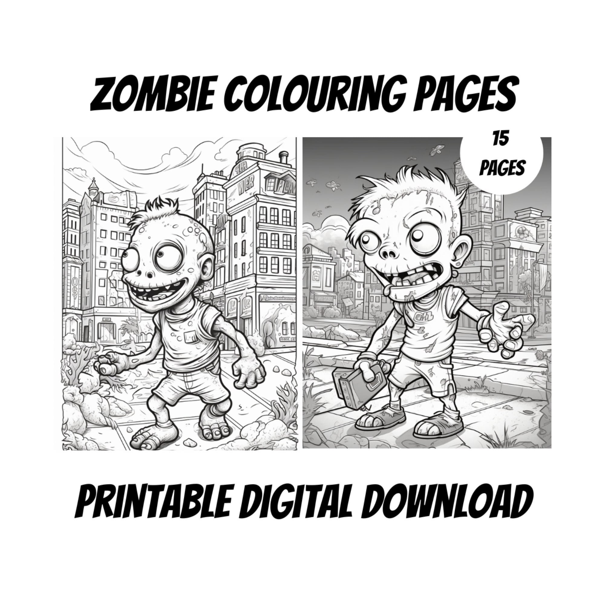 Zombie coloring pages printable coloring pages digital