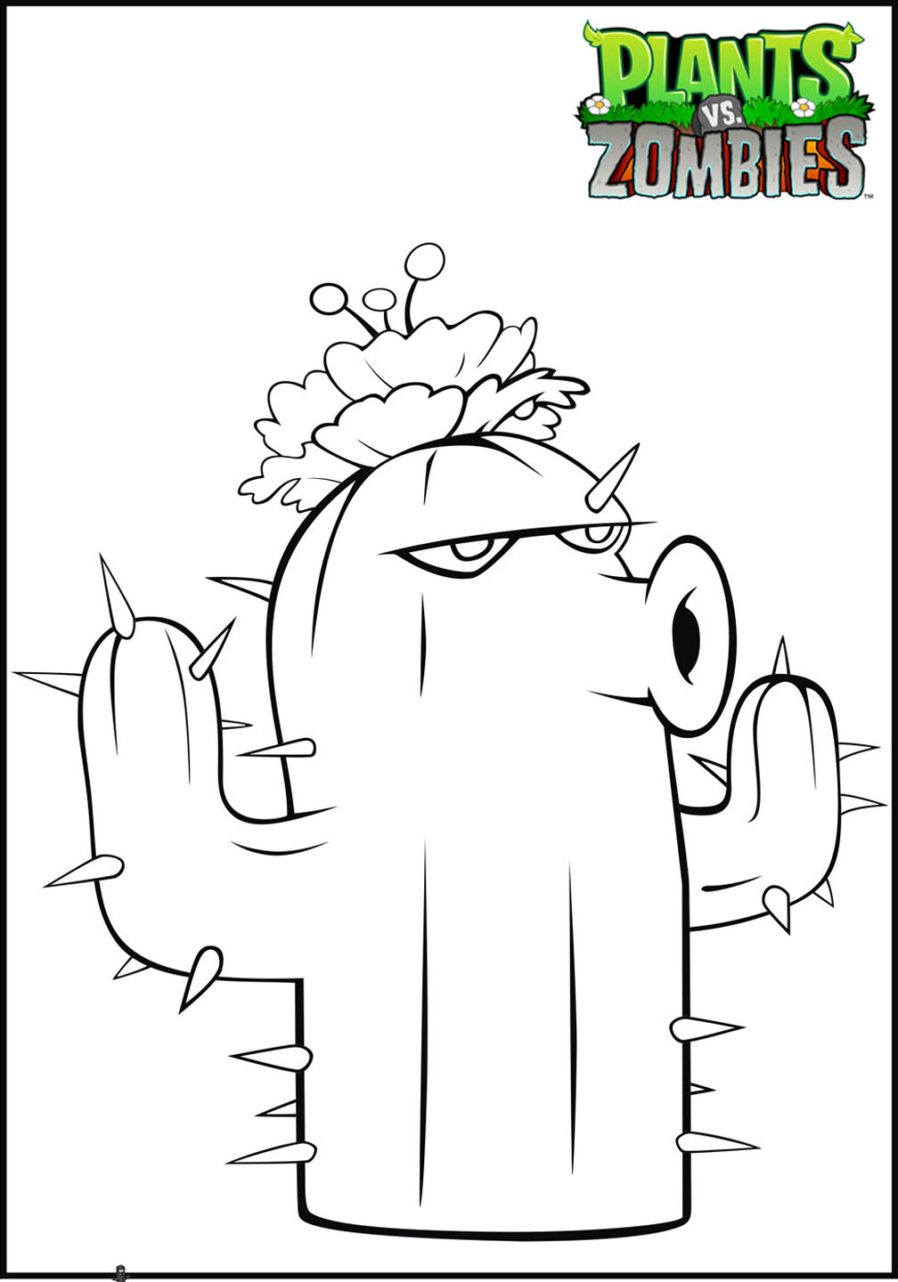 Plants vs zombie printable and colorable image