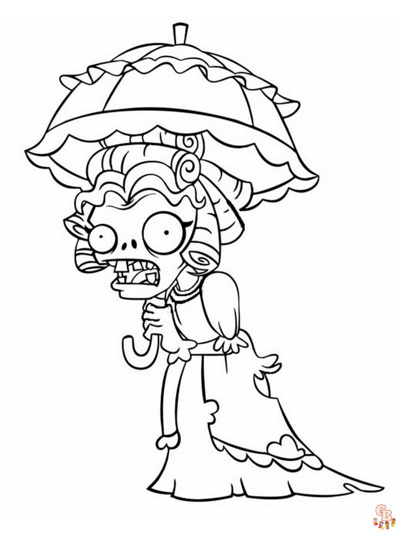 Plants vs zombies coloring pages free printable