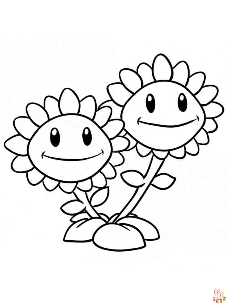 Plants vs zombies coloring pages free printable