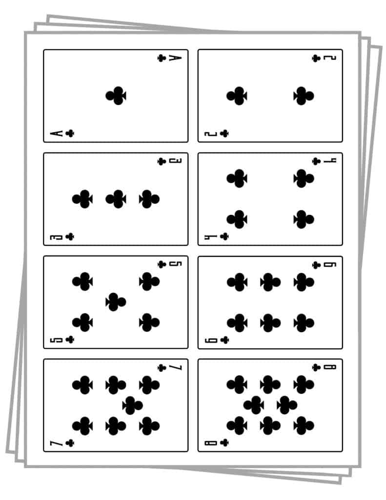 Printable playing cards free pdf sheets in sizes