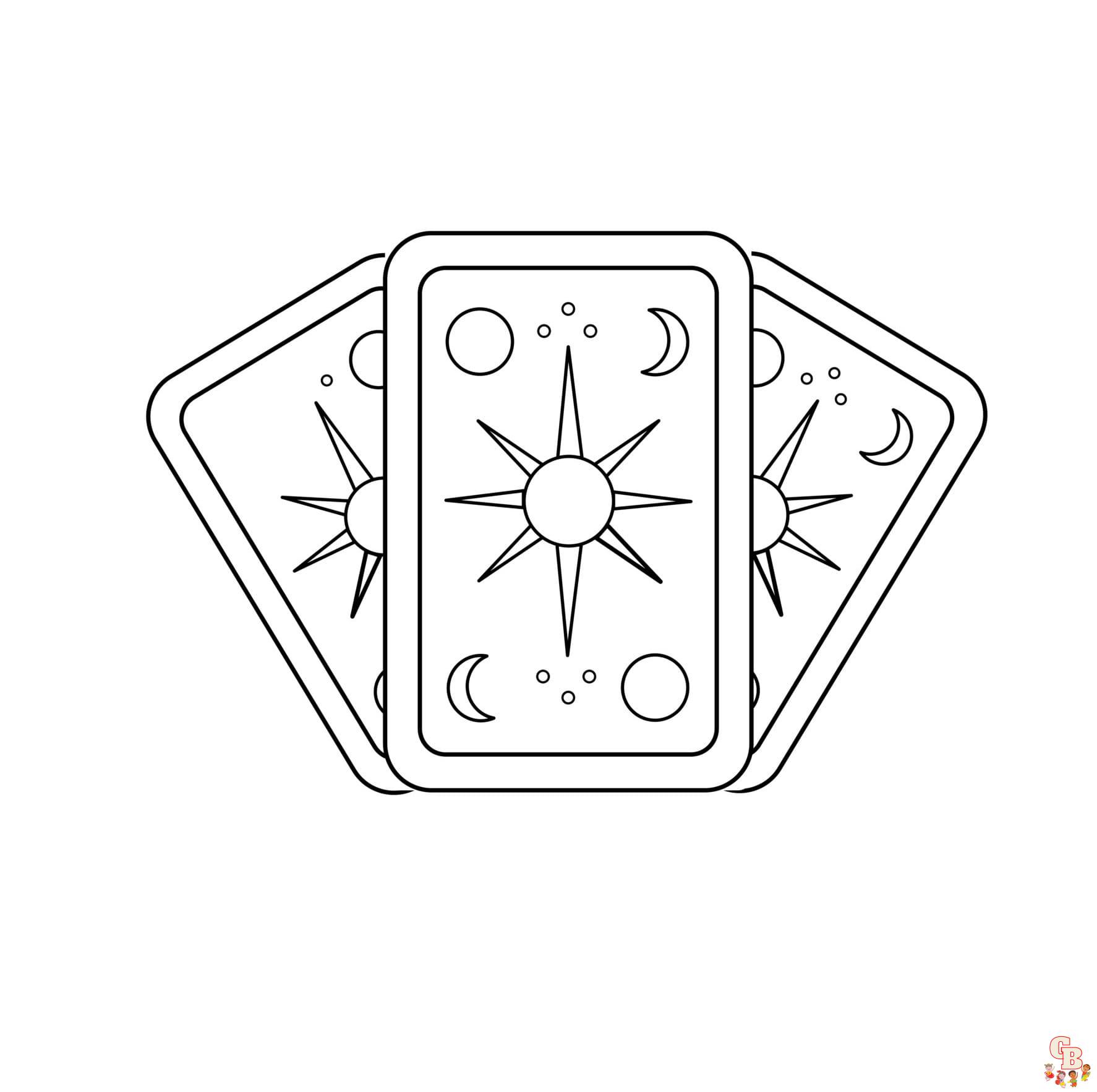 Printable tarot coloring pages free for kids and adults