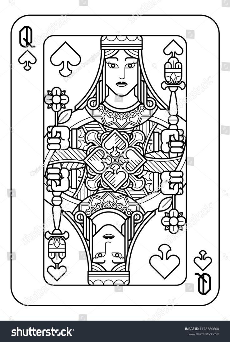 Playg card queen spades black white stock vector royalty free shutterstock playg cards art playg cards design african cards