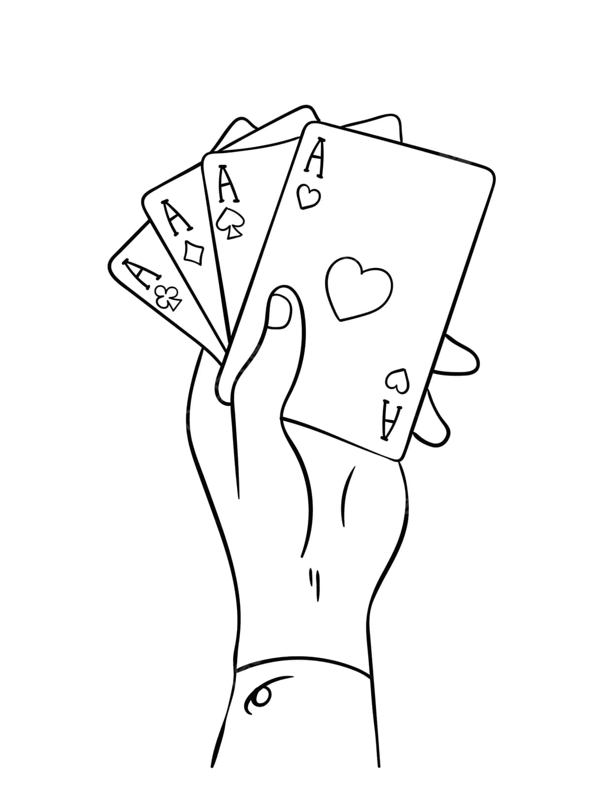 Coloring page for kids isolated cowboy themed playing cards vector game cards coloring page isolated png and vector with transparent background for free download