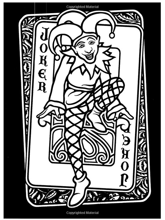 Coloring pages playing cards ideas coloring pages cards adult coloring pages