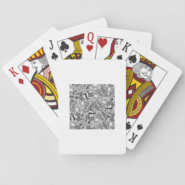 Adult coloring book playing cards