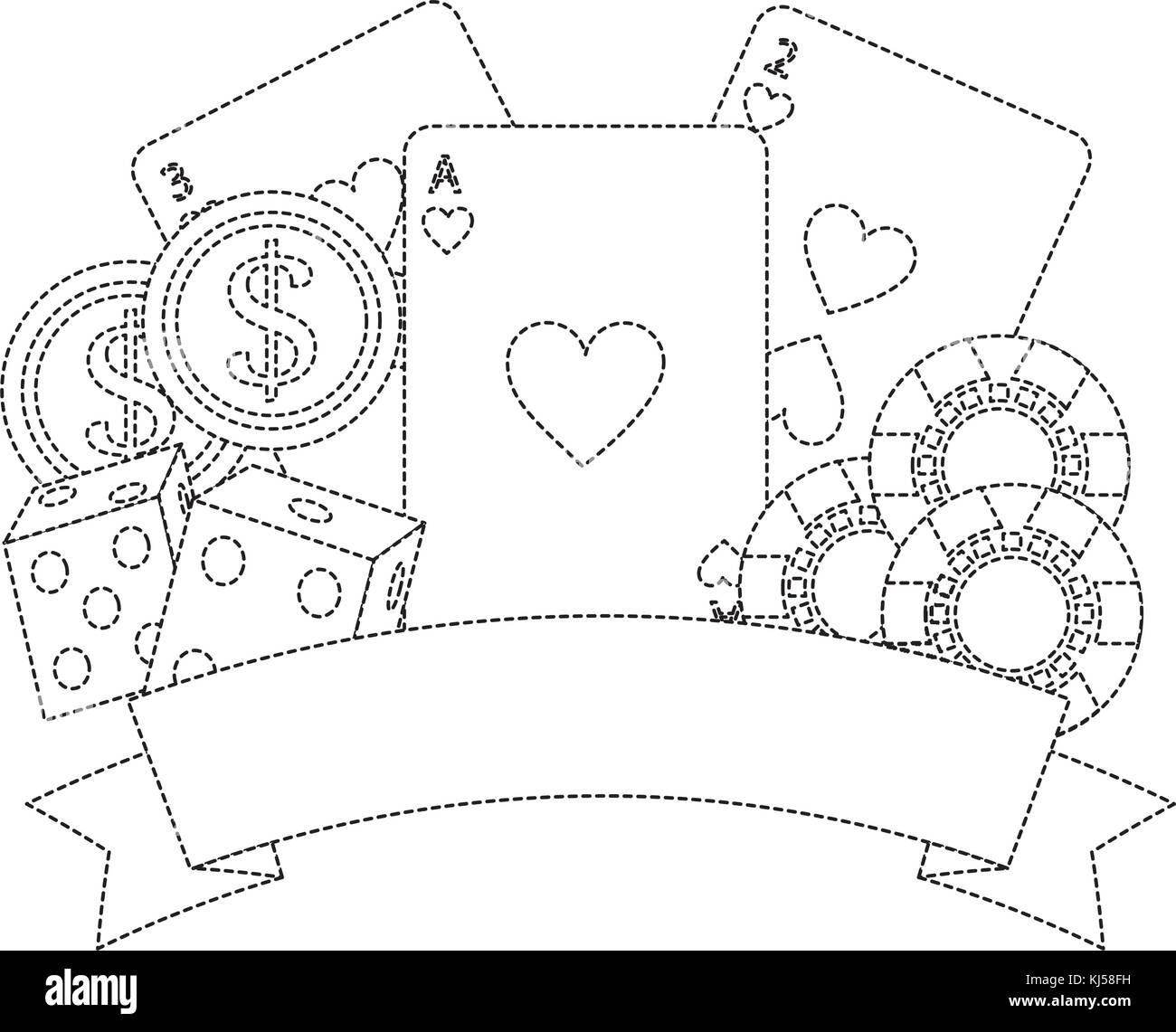 Playing cards vector black and white stock photos images