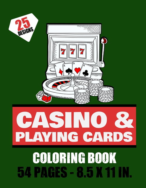 Casino playing cards coloring book