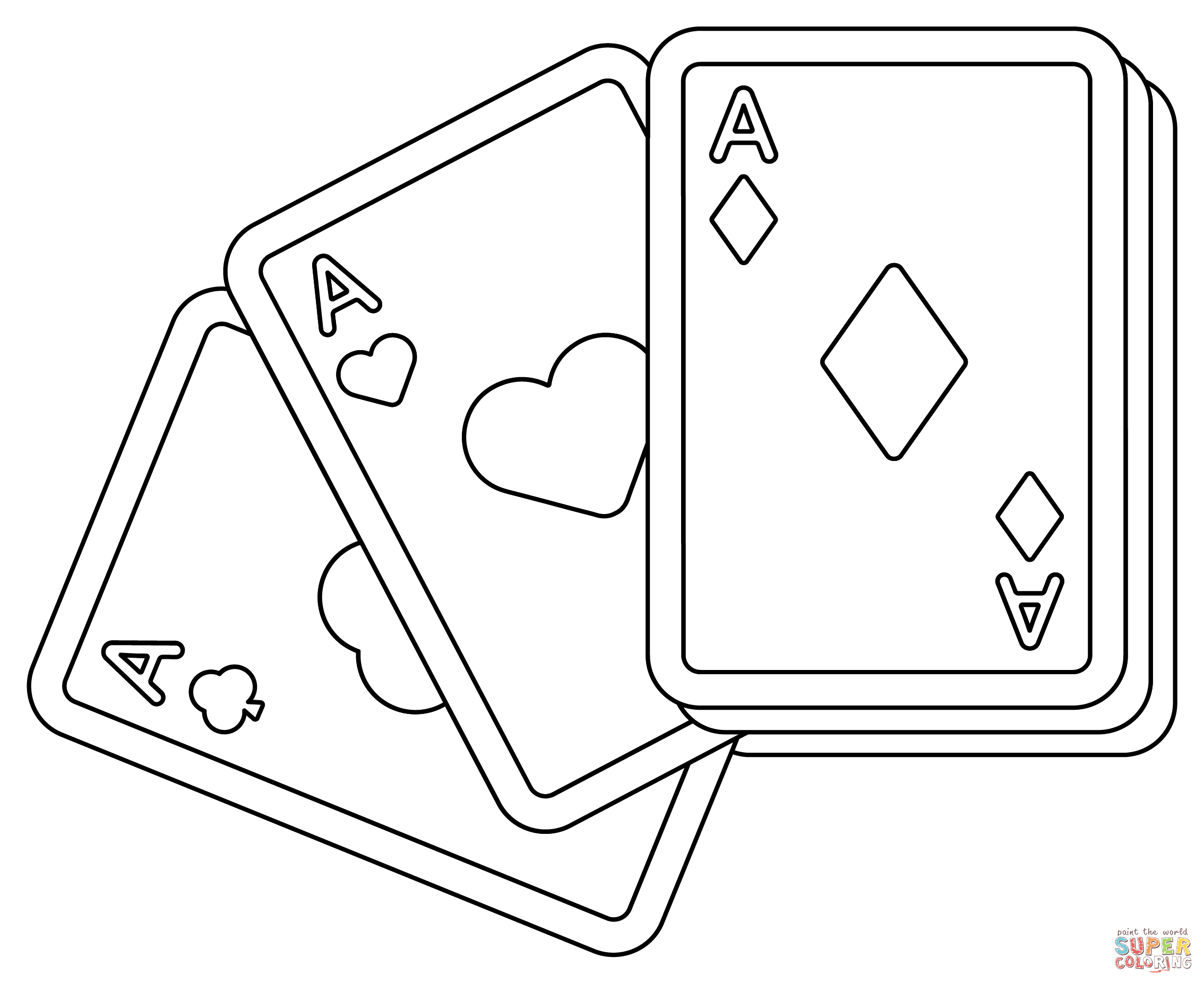 Deck of cards coloring page free printable coloring pages