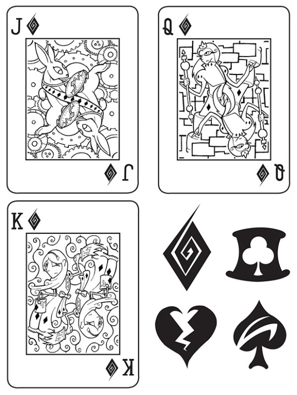 Bähance alice in wonderland playing cards by adam mordecai playing cards art collecting