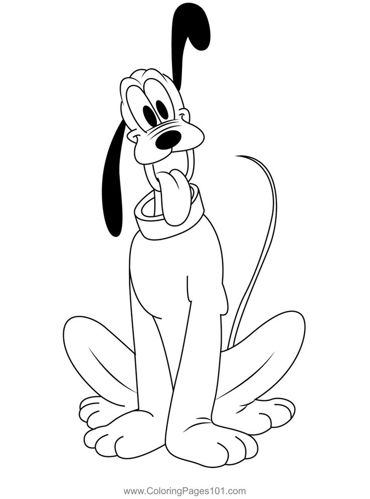 Funny pluto coloring page coloring pages pluto disney coloring pages for kids