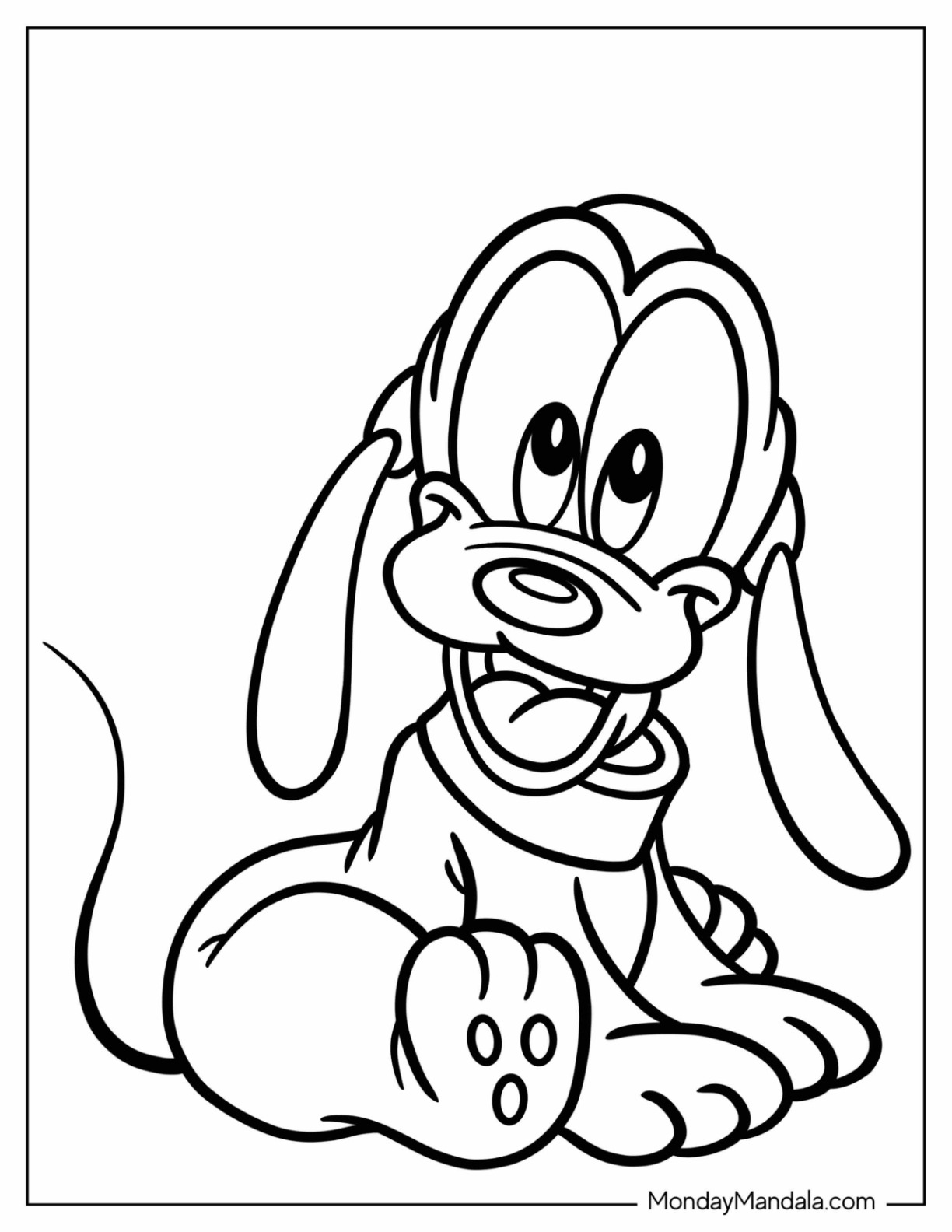 Pluto coloring pages free pdf printables