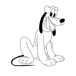 Pluto coloring pages for kids printable free download