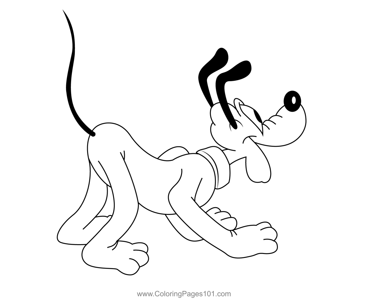 Polls pluto coloring page for kids
