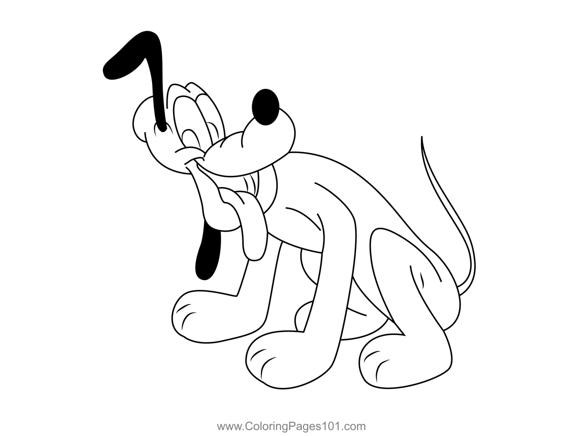 Baby pluto coloring page for kids