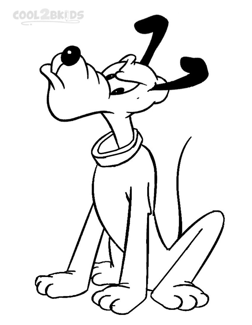 Printable pluto coloring pages for kids coolbkids â mickey mouse coloring pages mickey coloring pages disney coloring pages