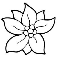 Pointy poinsettia coloring pages