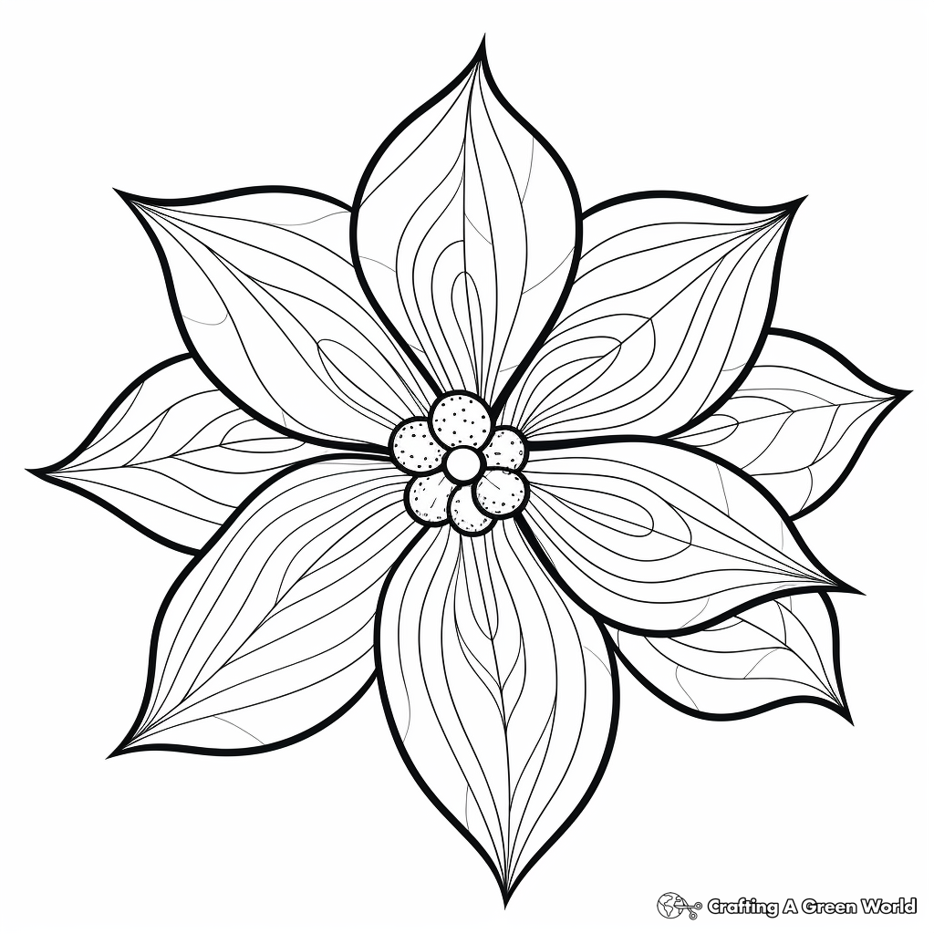Pointsetta coloring pages