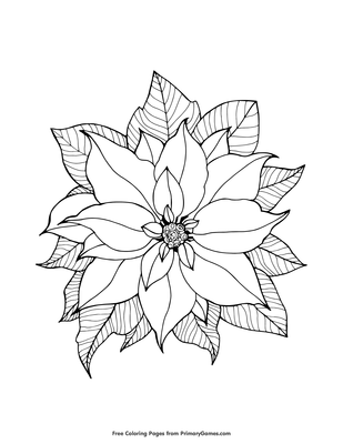 Poinsettia coloring page â free printable pdf from