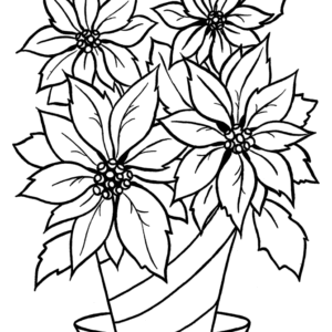 Poinsettia coloring pages printable for free download