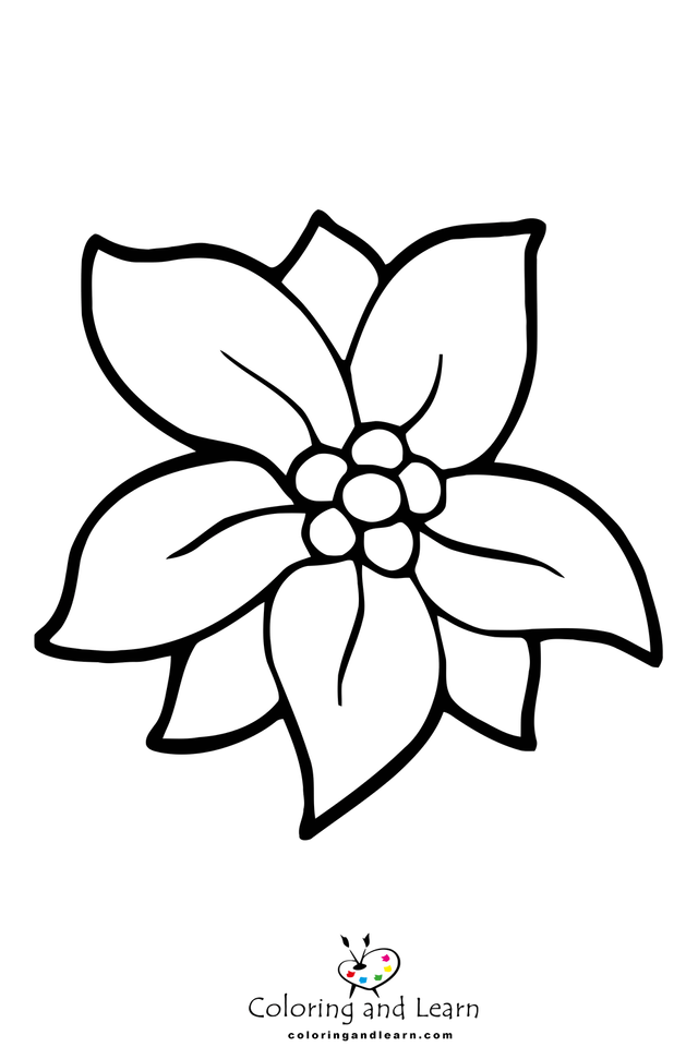 Easy flower coloring pages rcoloringpages